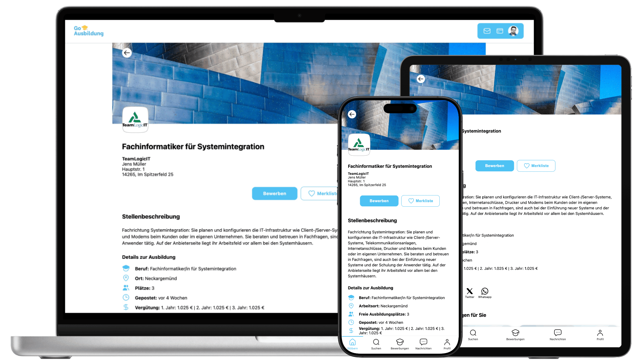 A man in glasses smiling on a webpage design interface with text: "Let AI handle the boring stuff." Various design tools are visible.